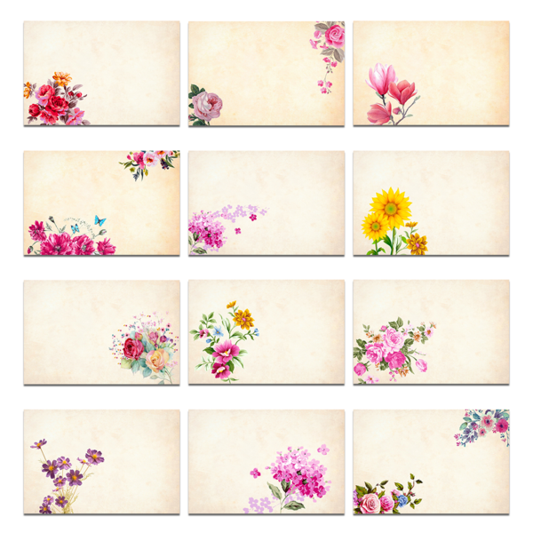 Grußkarten Blumen 2 (MSVLNMPYWQ)